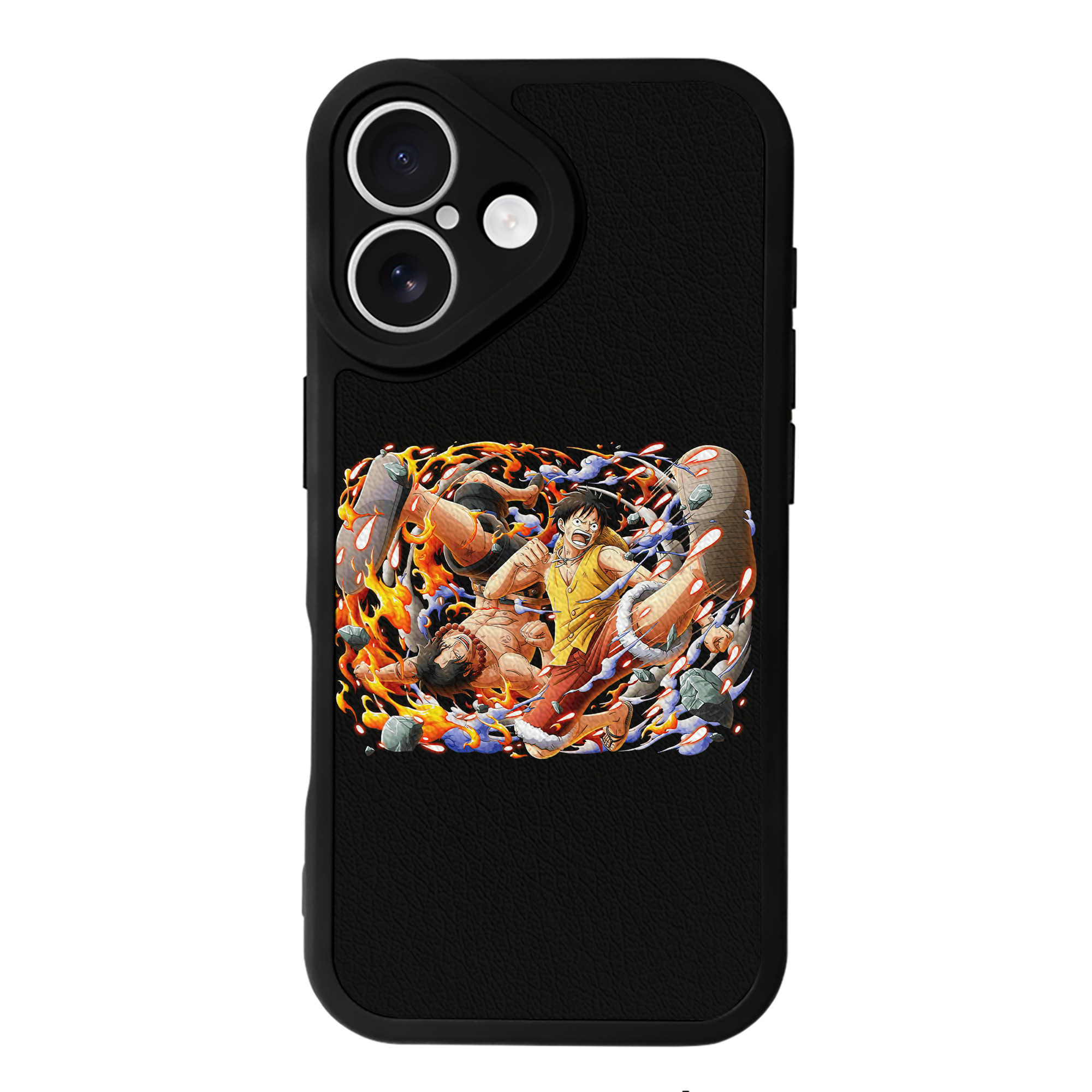 （画像用） ワンピース モンキー・D・ルフィ ONE PIECE Monkey D. Luffy 【iPhone 16シリーズ対応】シリコンスマホケース（レザー調） 材質：シリコン